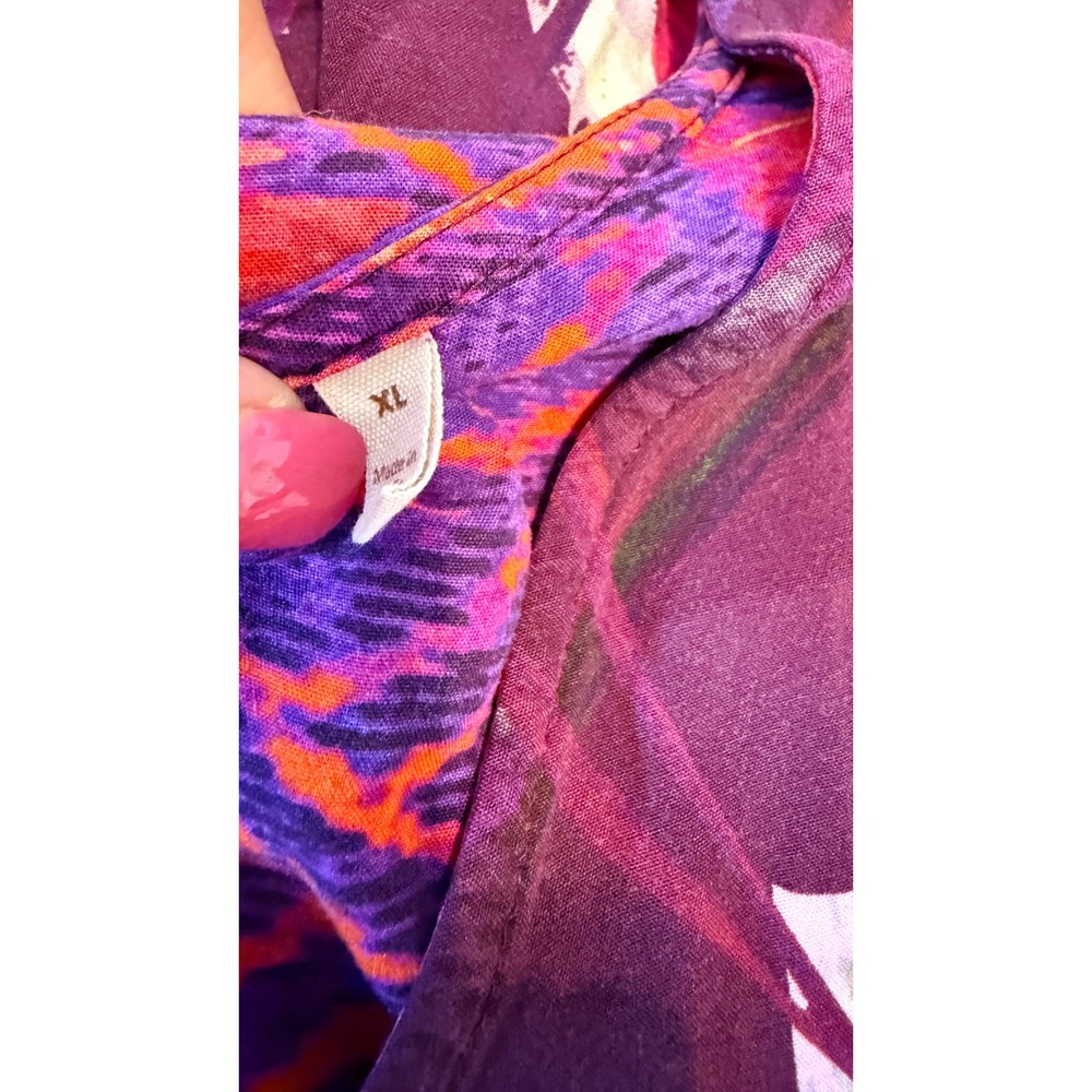 Soft Surroundings Boho Floral Mixed Print V-Neck Maxi Dress Purple XL - Picture 6 of 6